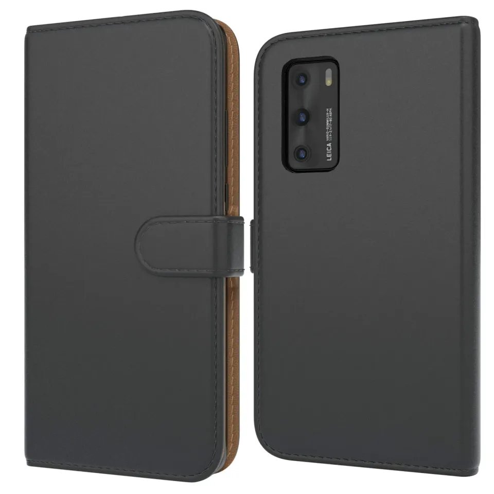 EAZY CASE Book Huawei P40 Handyhülle Schwarz Kartenfach