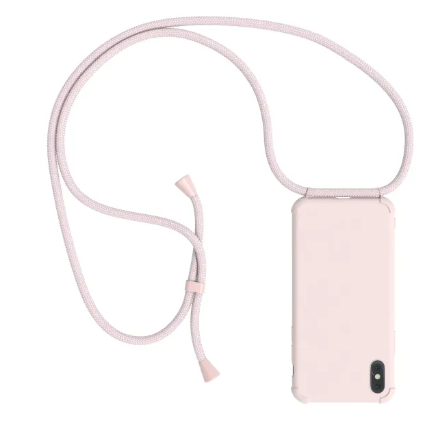EAZY CASE iPhone XS Max Handykette Altrosa mit Band