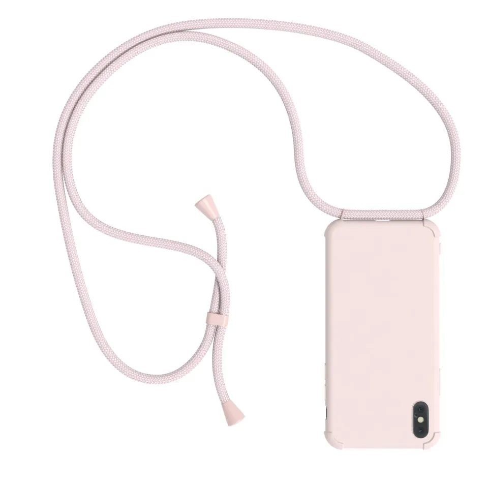 EAZY CASE iPhone XS Max Handykette Altrosa mit Band