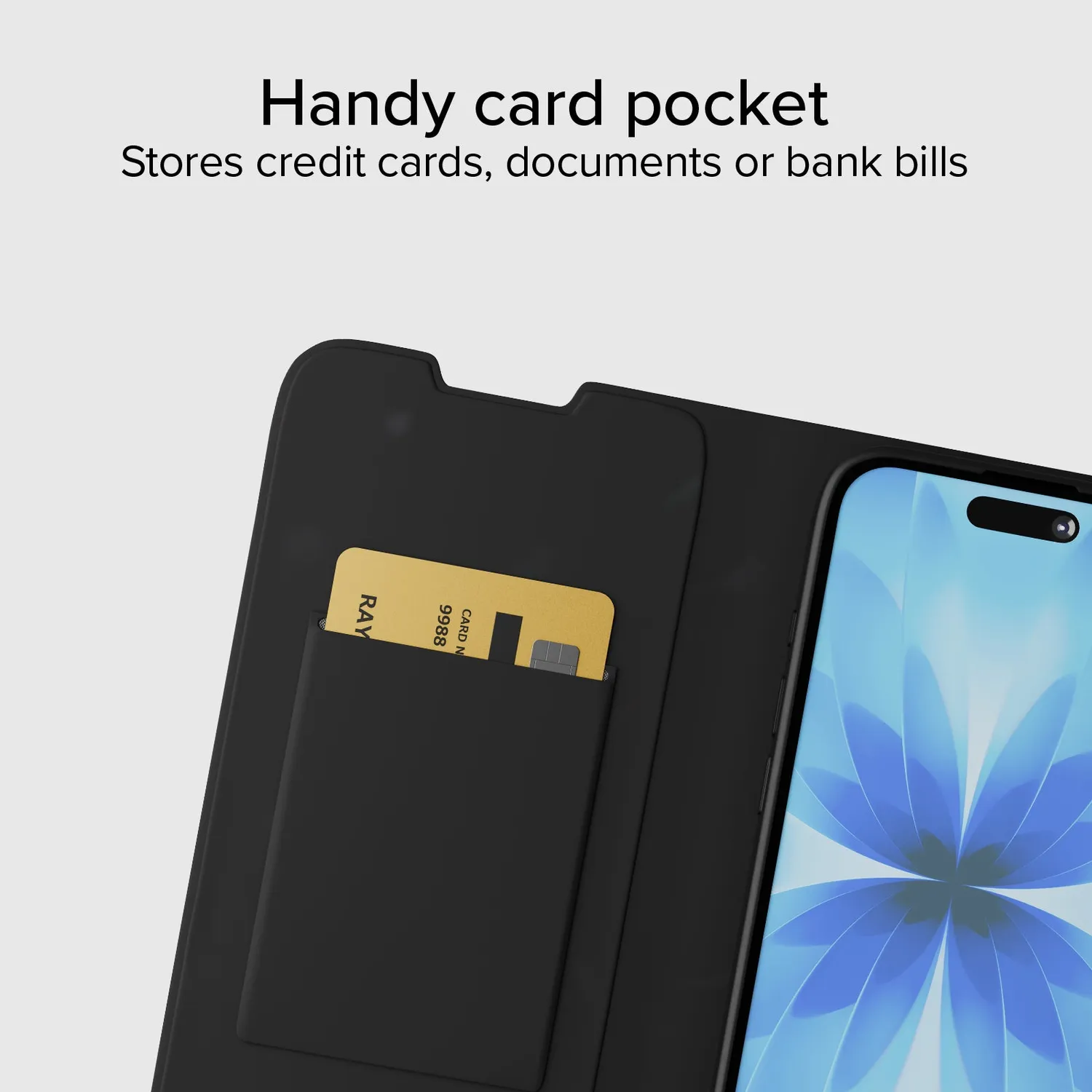 SBS Wallet Smooth iPhone 17 Bookcover Schwarz Stand