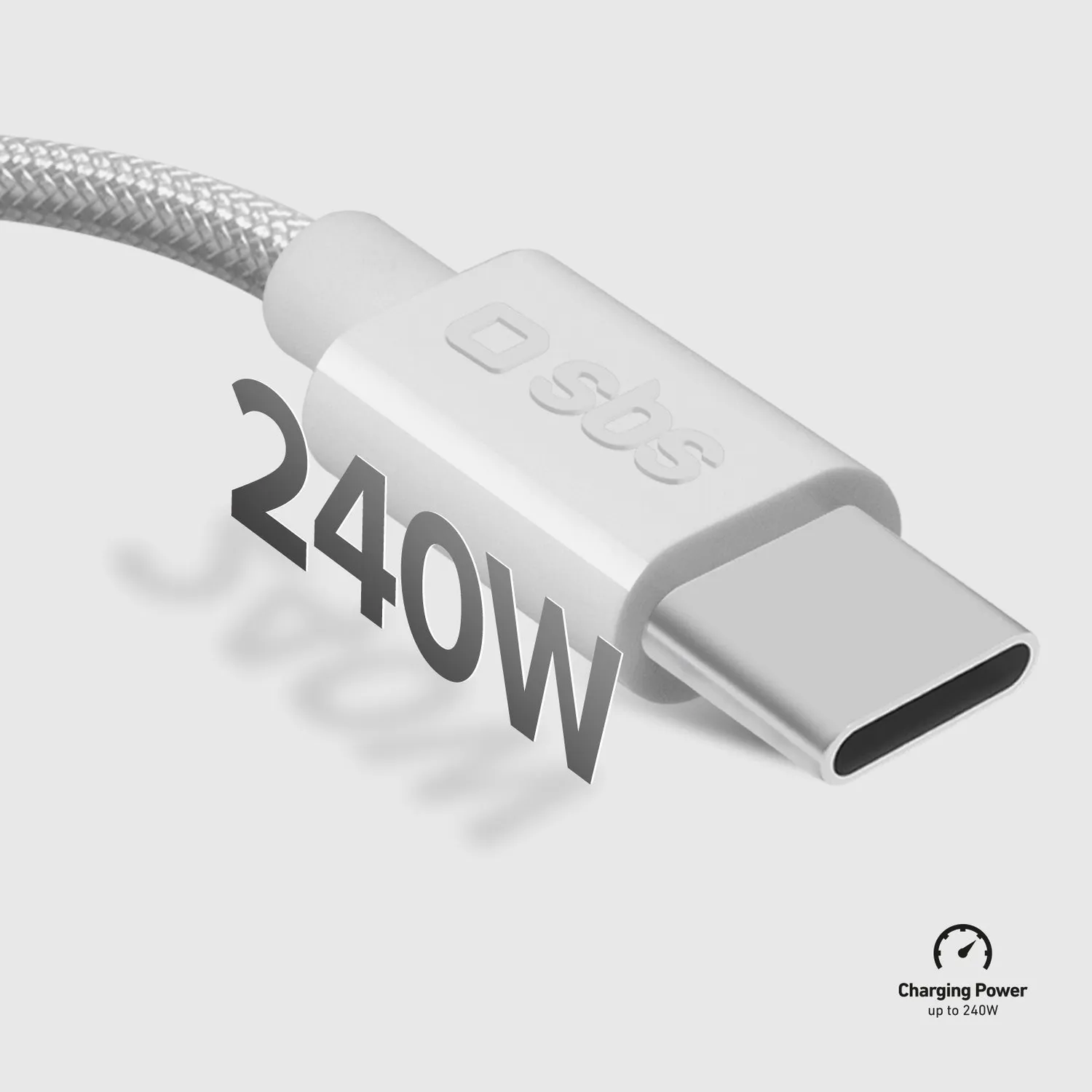 SBS USB-C auf USB-C Kabel 240W 2m Nylon PD