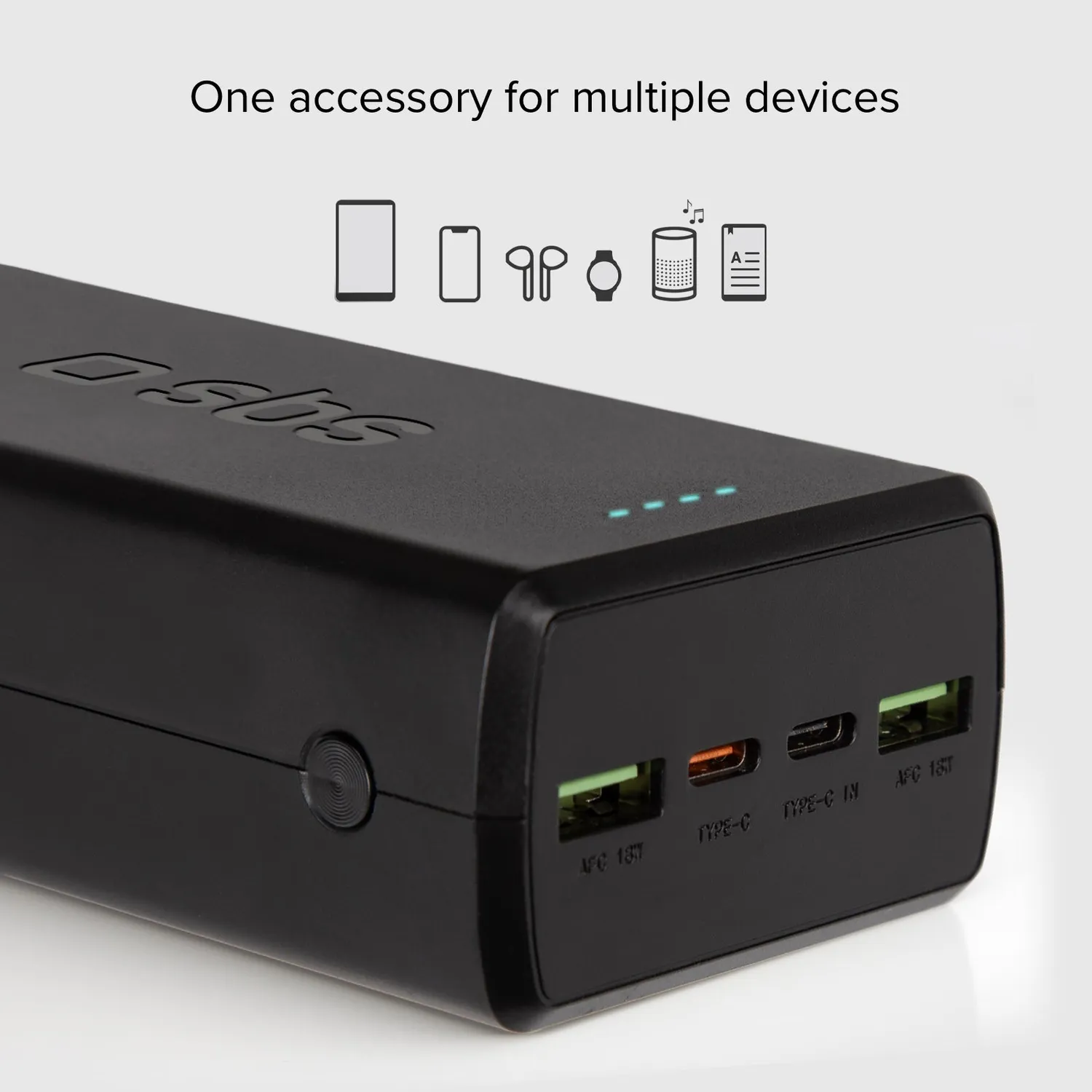 SBS Powerbank 30000mAh USB-C PD 20W 4-Port