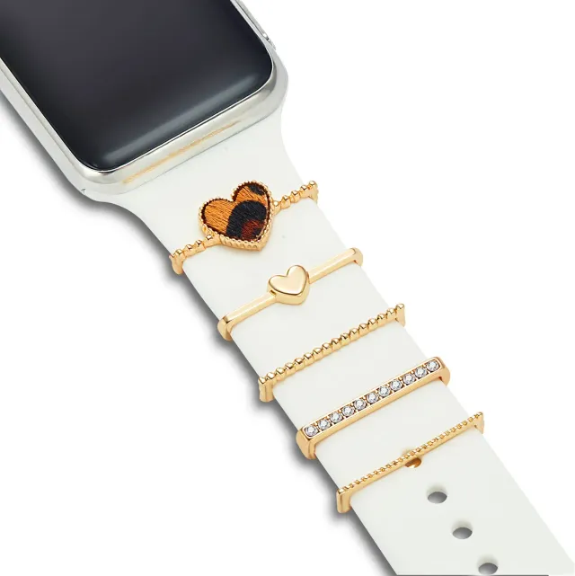 arktisband Heart Apple Watch Charms Gold Edelstahl