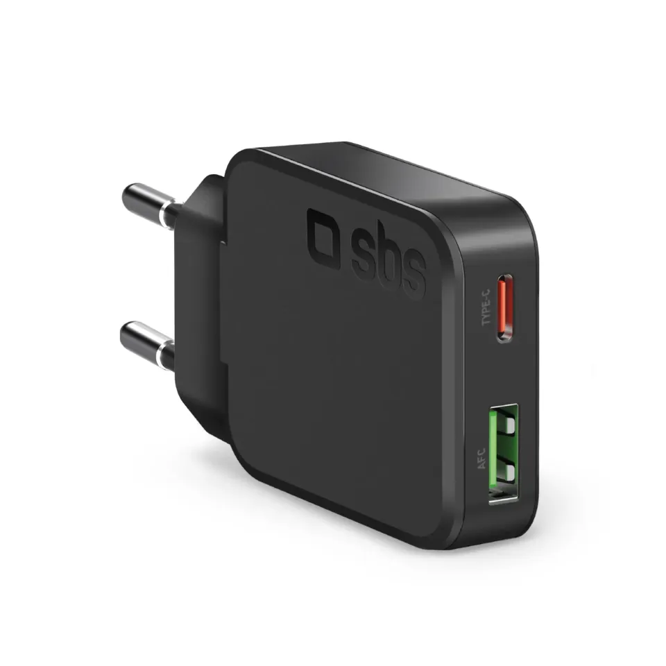 SBS 45W Wandladegerät USB-C Ultra Slim Dual