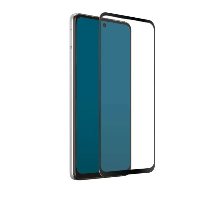 SBS Full Cover Moto G23 Panzerglas schwarz Staubschutz