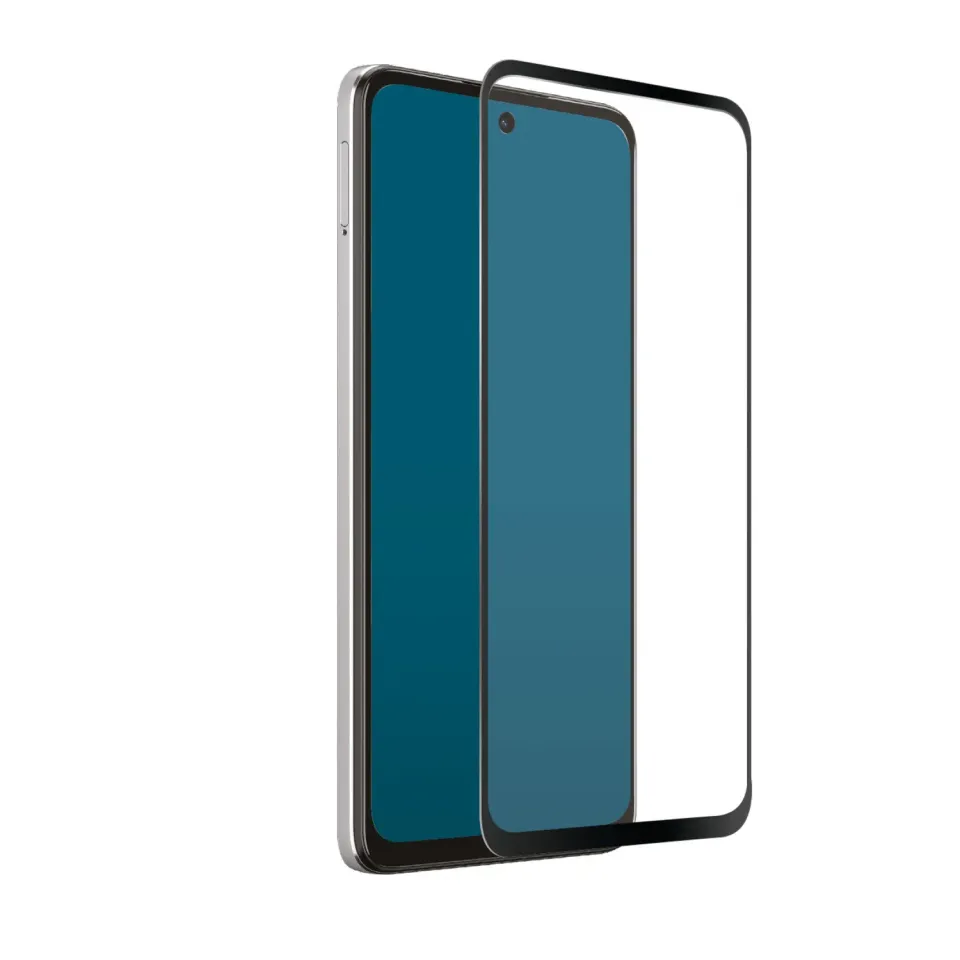 SBS Full Cover Moto G23 Panzerglas schwarz Staubschutz