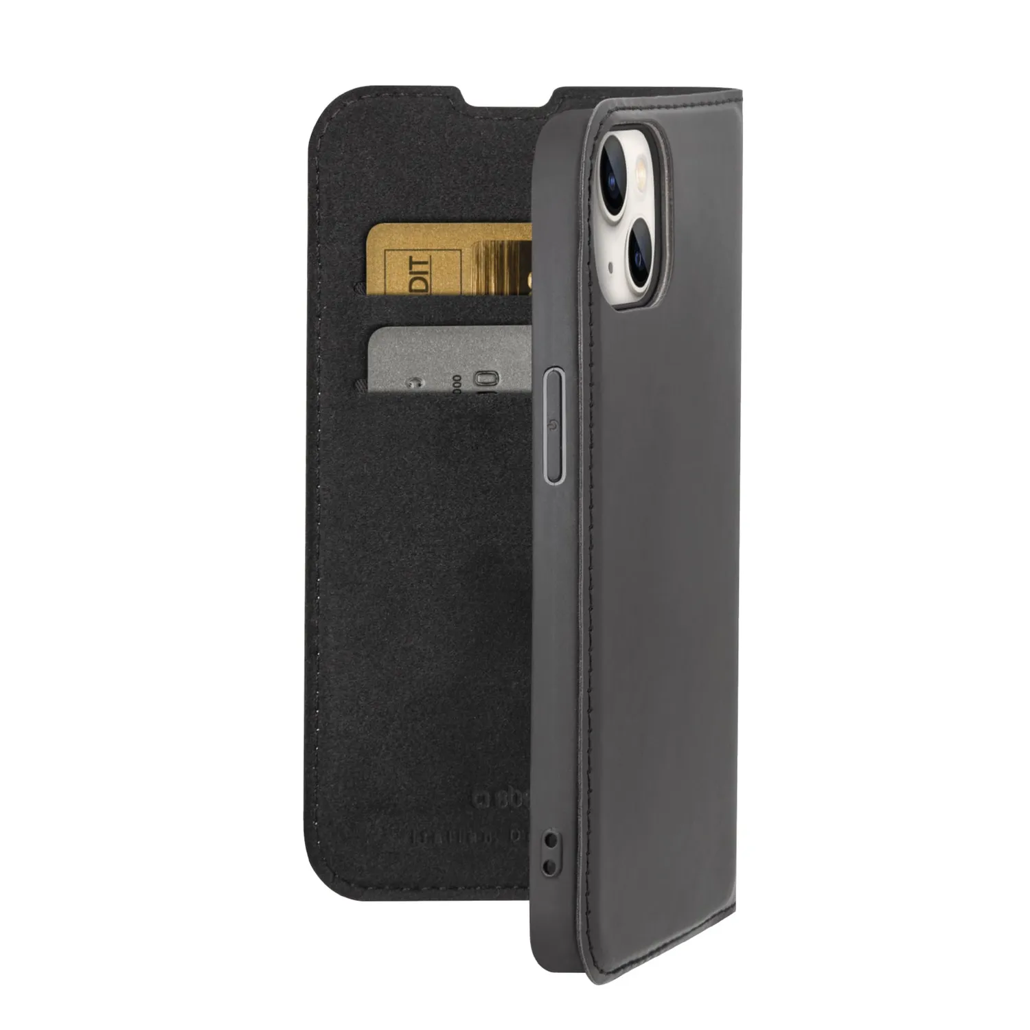 SBS Wallet Smooth Hülle iPhone 14/13 schwarz Kartenfach