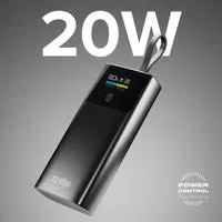 SBS Powerbank 10000 mAh 20W PD LCD mit Kabel
