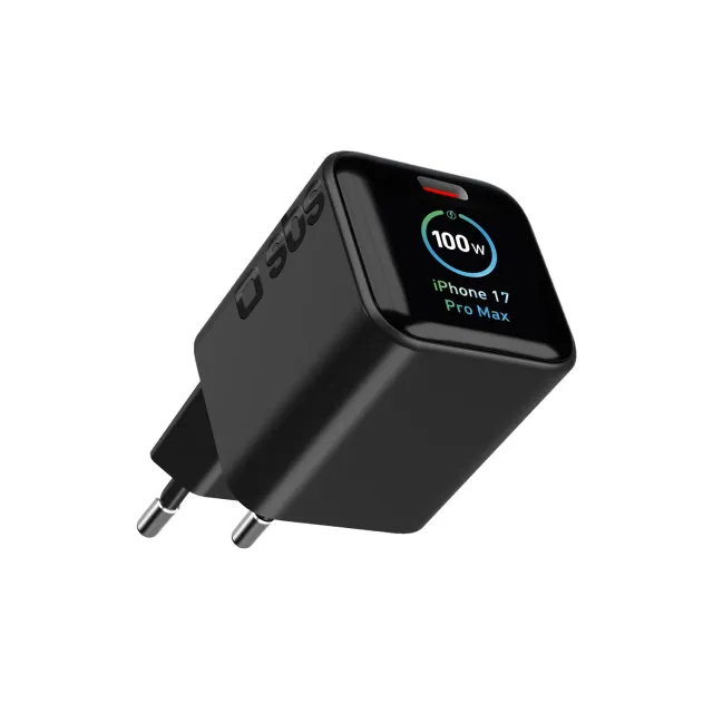 SBS Pulse Power 100W GaN Ladegerät USB-C Display