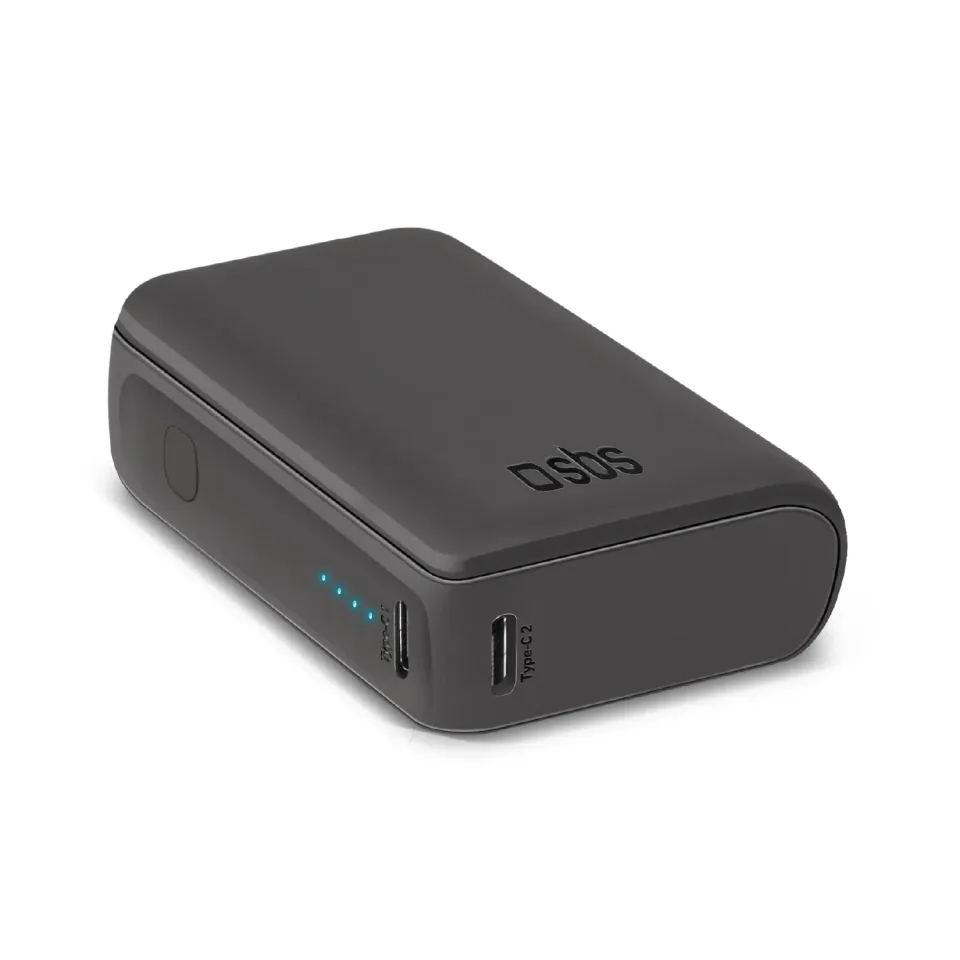 SBS Powerbank 10000 mAh Schwarz ultrakompakt