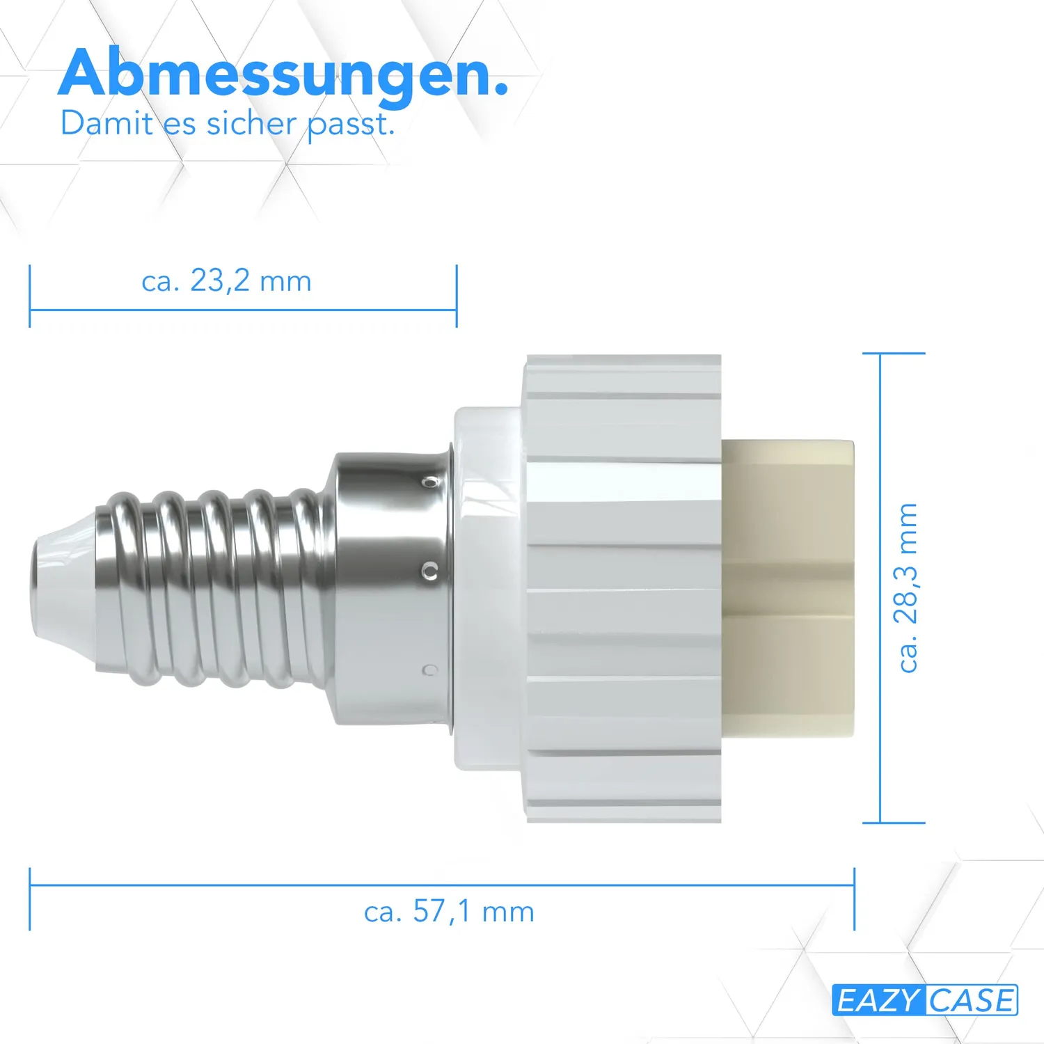EAZY CASE E14 auf G9 Lampensockel Adapter Weiß 4er Set
