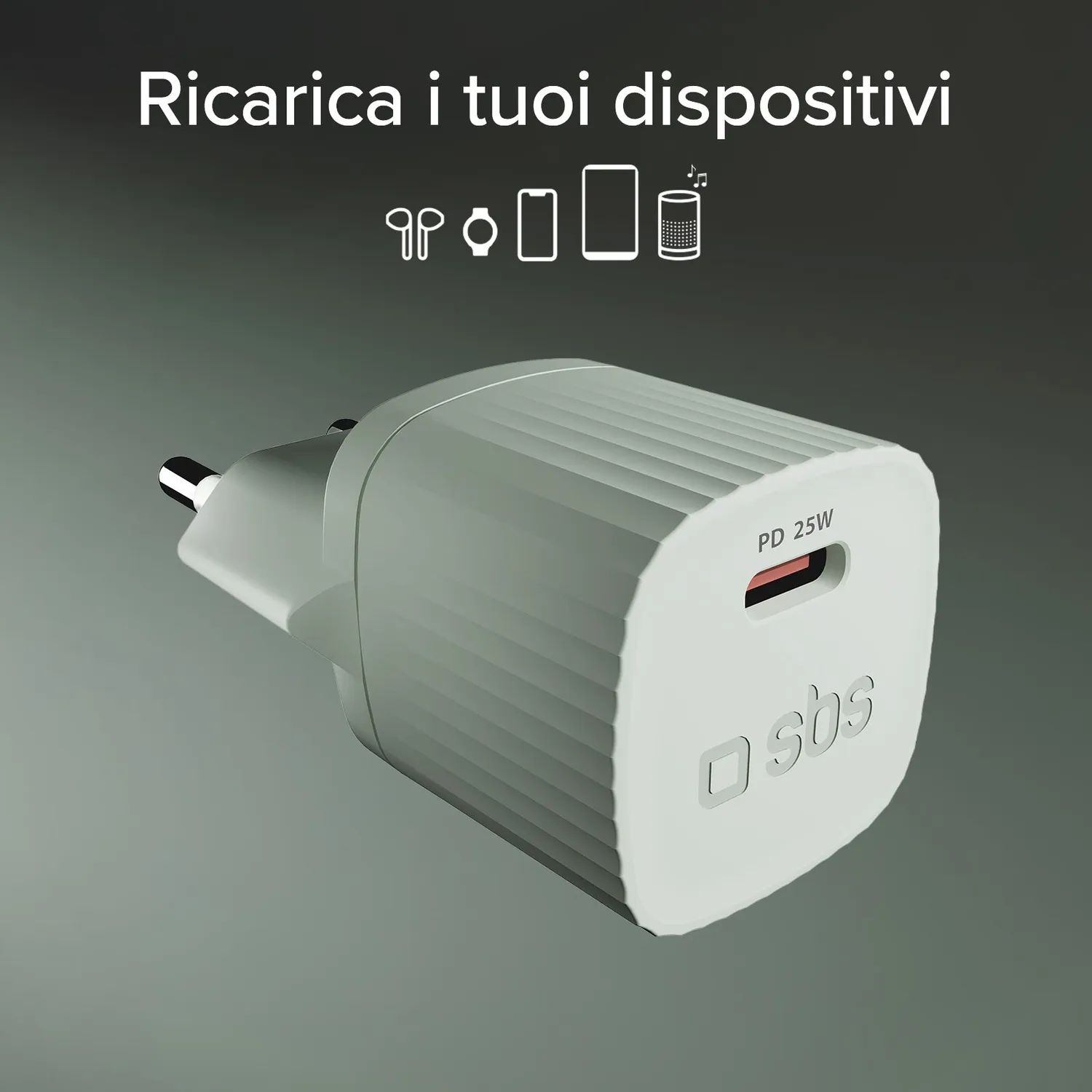 SBS USB-C Ladegerät 25W PD GRS recycelt