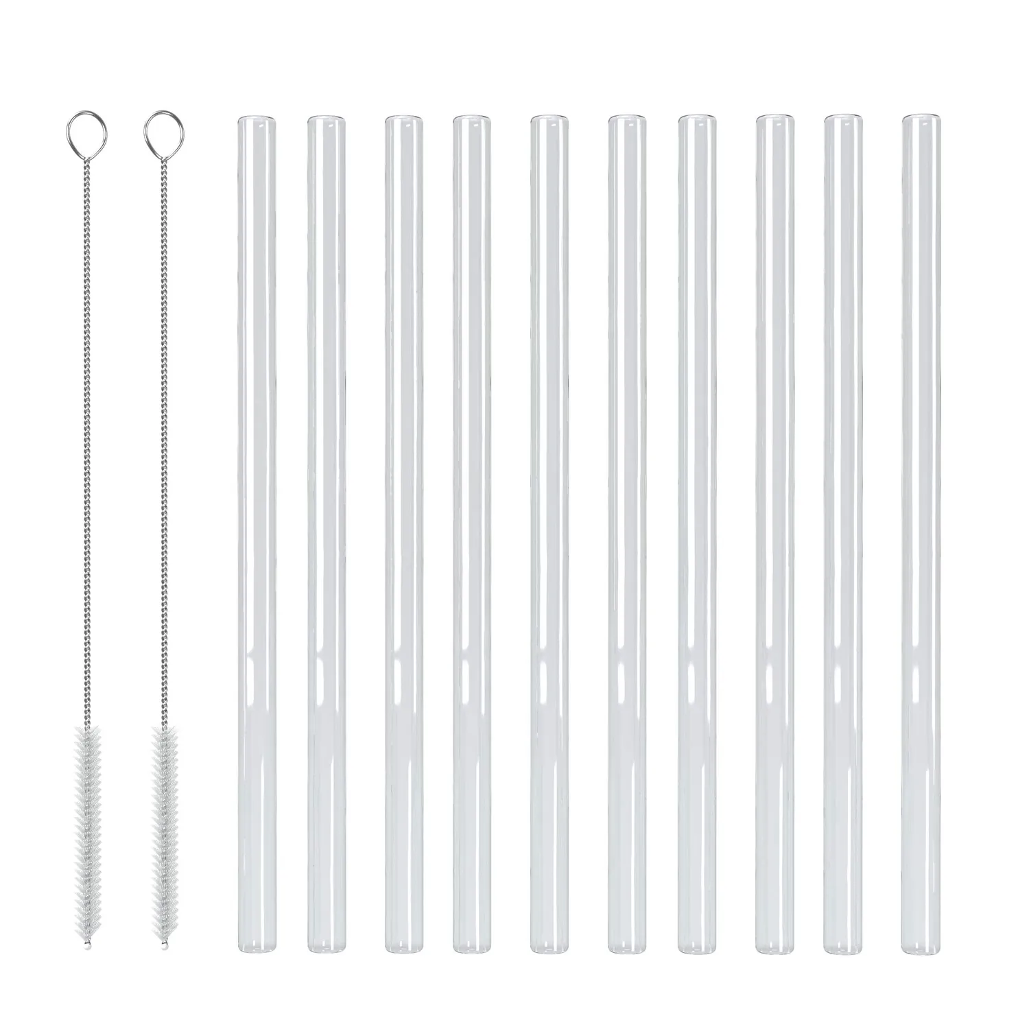 EAZY CASE Glas-Strohhalme 8er Set mit Bürsten
