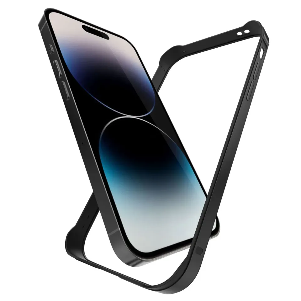 arktis AirZERO iPhone 15 Pro Max Bumper Schwarz Alu