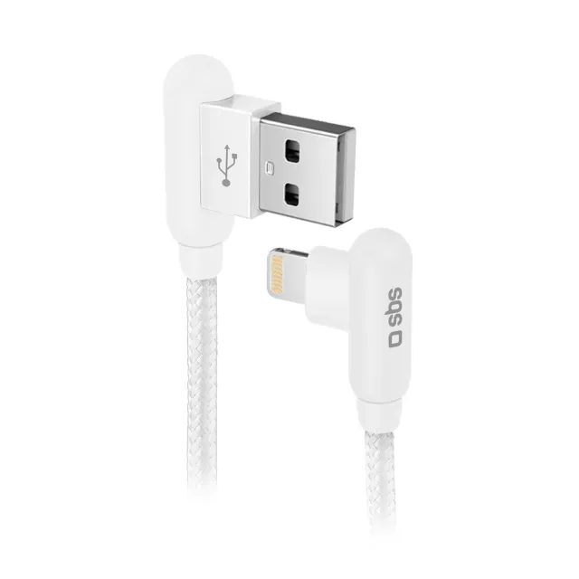 SBS Lightning Ladekabel 90° Winkel 1m Laden Daten