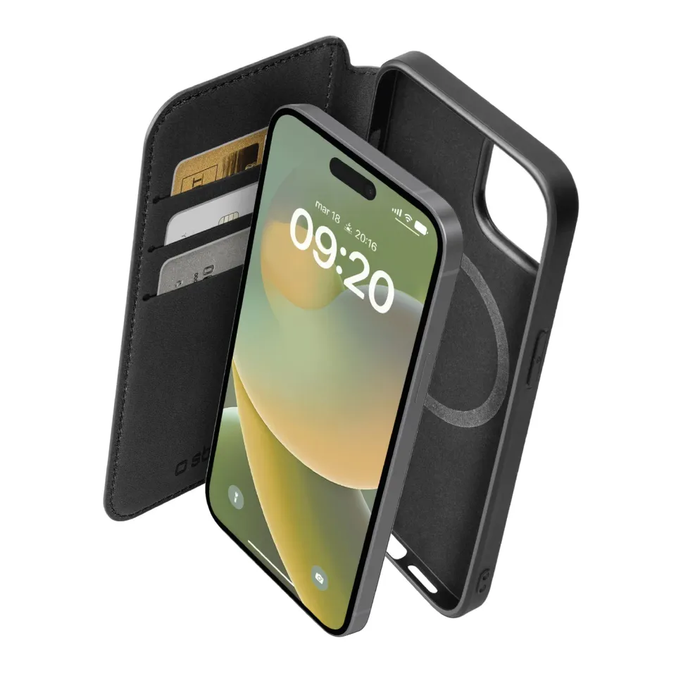 SBS iPhone 15 Plus/14 Plus Bookcase schwarz MagSafe Klapphülle