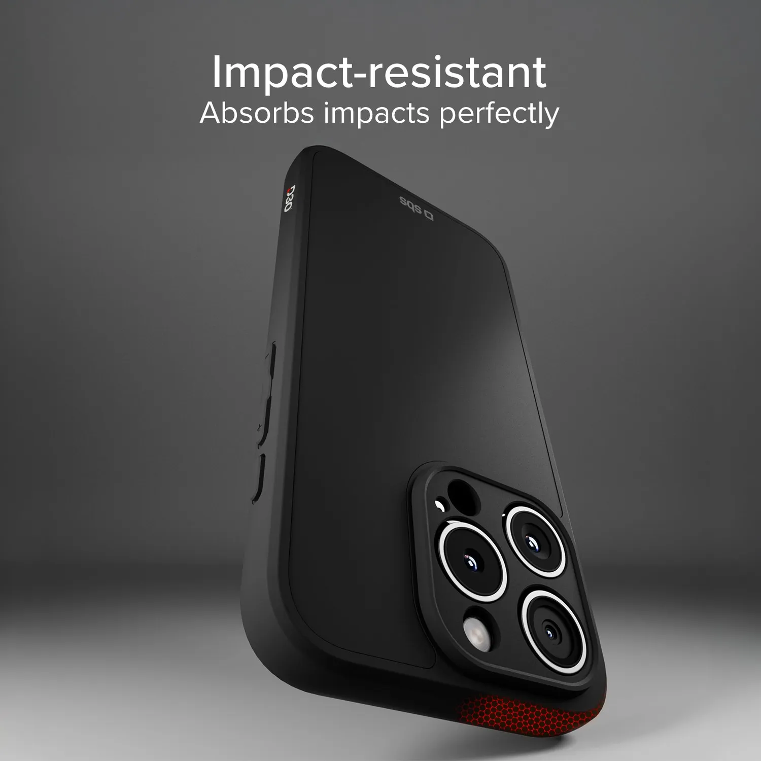 SBS D3O iPhone 15 Pro Max Handyhülle schwarz stoßfest