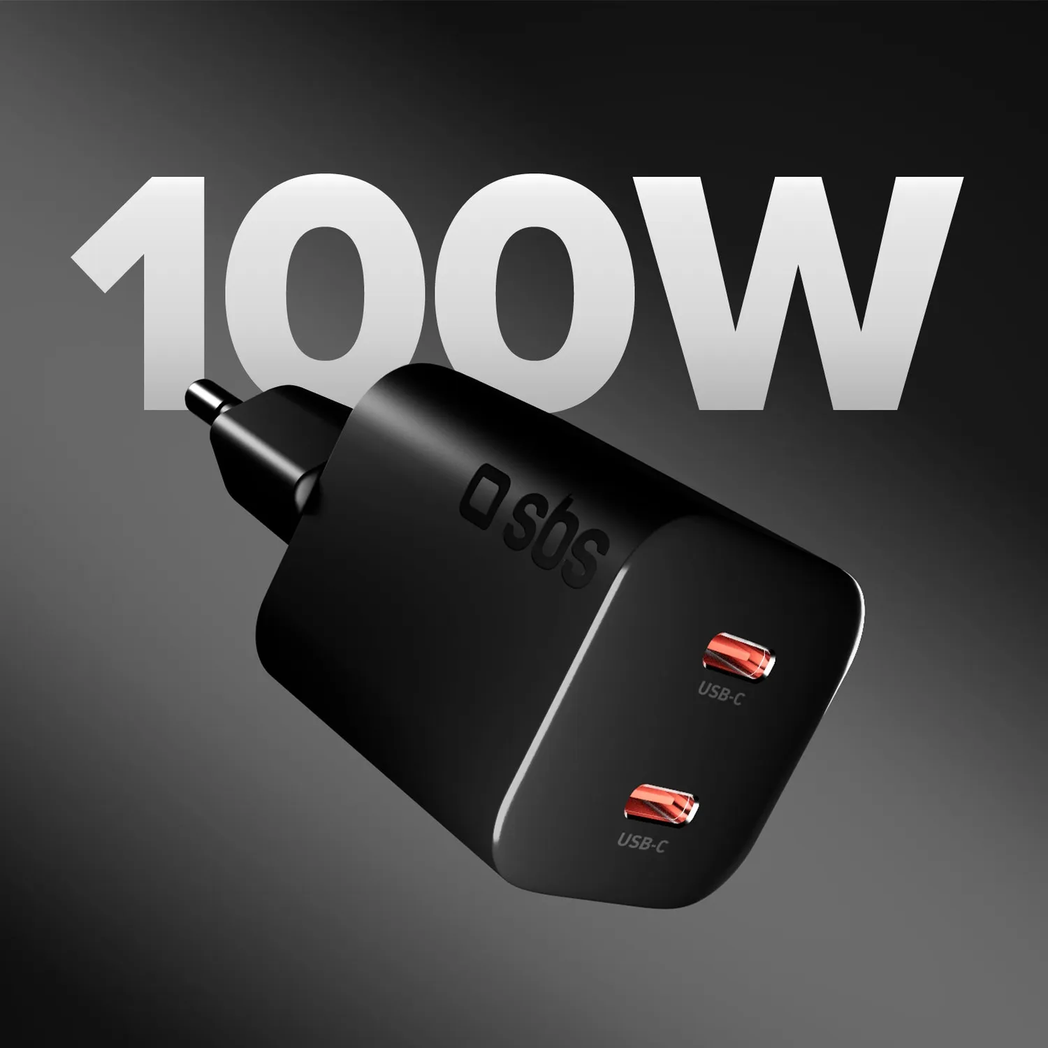 SBS 100W USB-C Ladegerät Set mit Kabel GaN