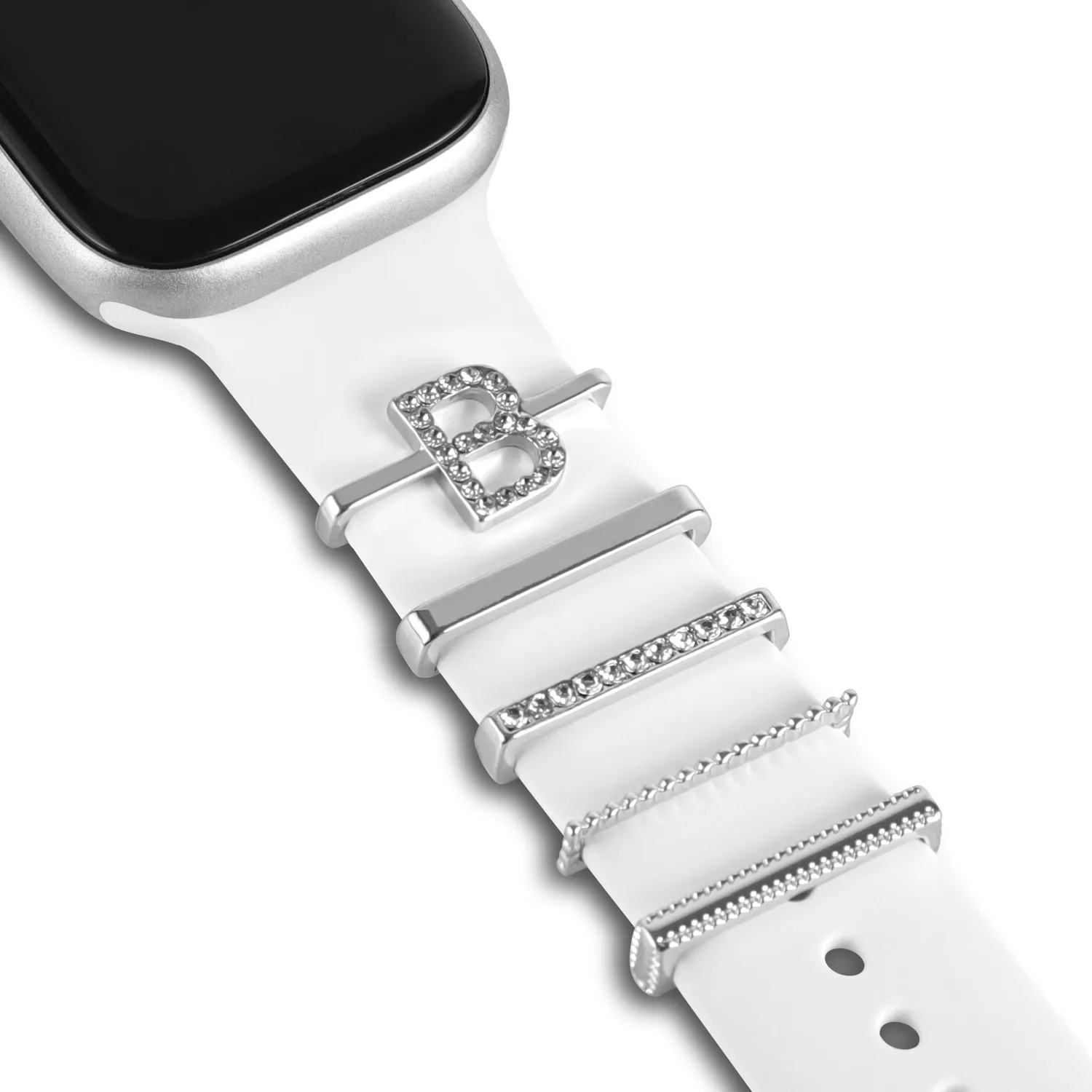 arktisband Buchstabe B Apple Watch Charm Edelstahl