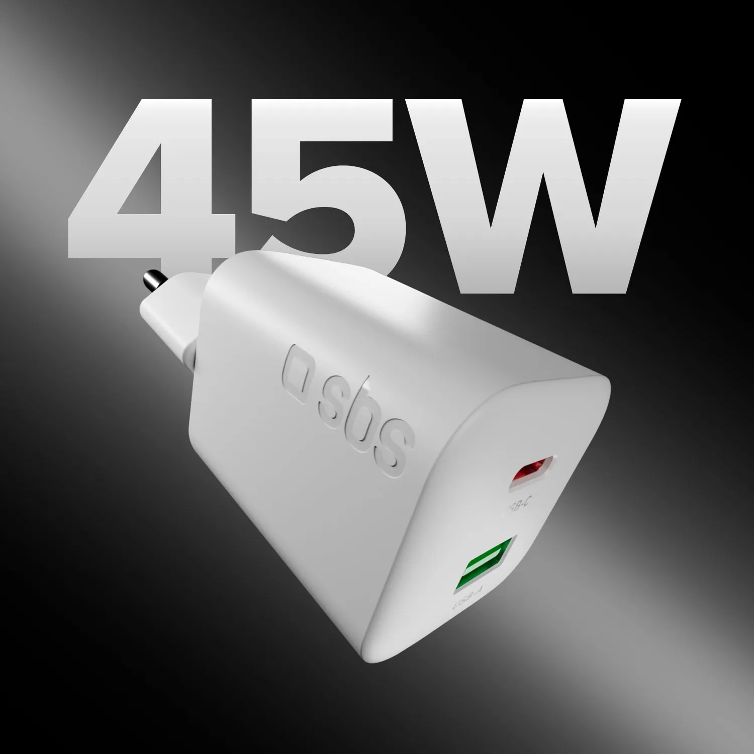 SBS 45W GaN Ladegerät USB-C Set 1,5m schwarz
