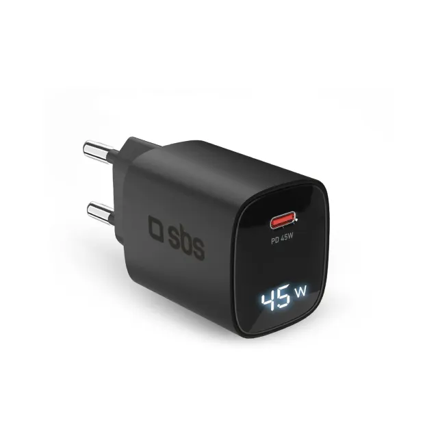 SBS Go Power Ladegerät 45 Watt GaN mit Display PD