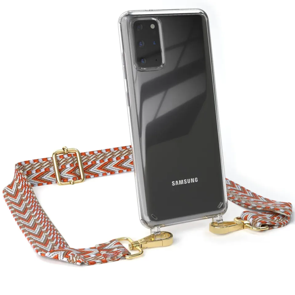 EAZY CASE Galaxy S20 Plus Handykette Blau Rot Karabiner