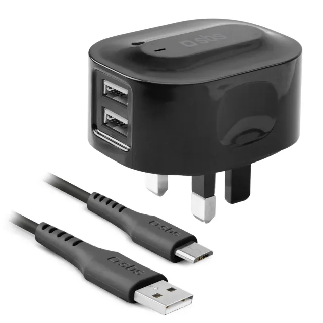 SBS UK Ladegerät 10W + Micro-USB Kabel 1m Set