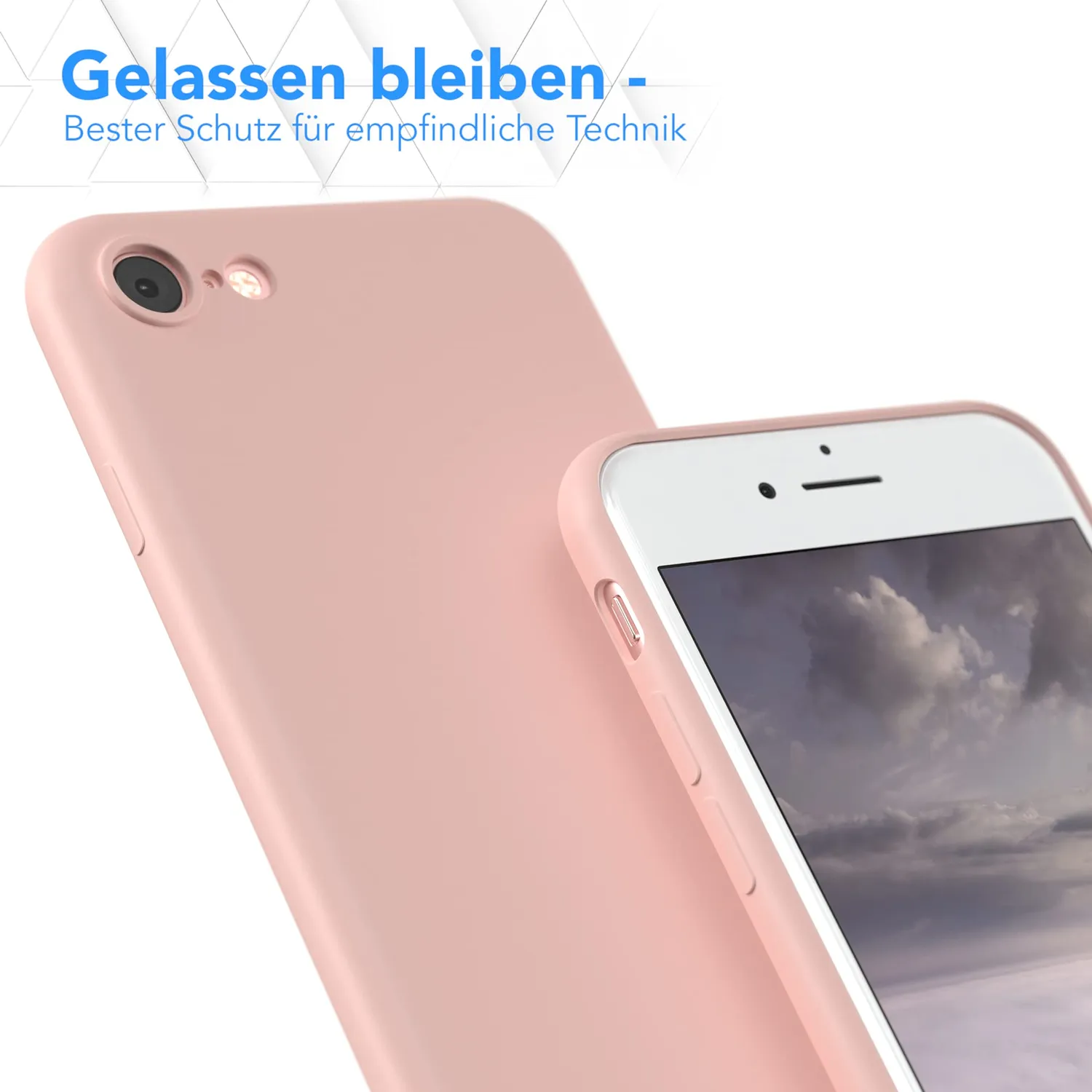 EAZY CASE iPhone SE / 7 / 8 Silikonhülle Altrosa Premium