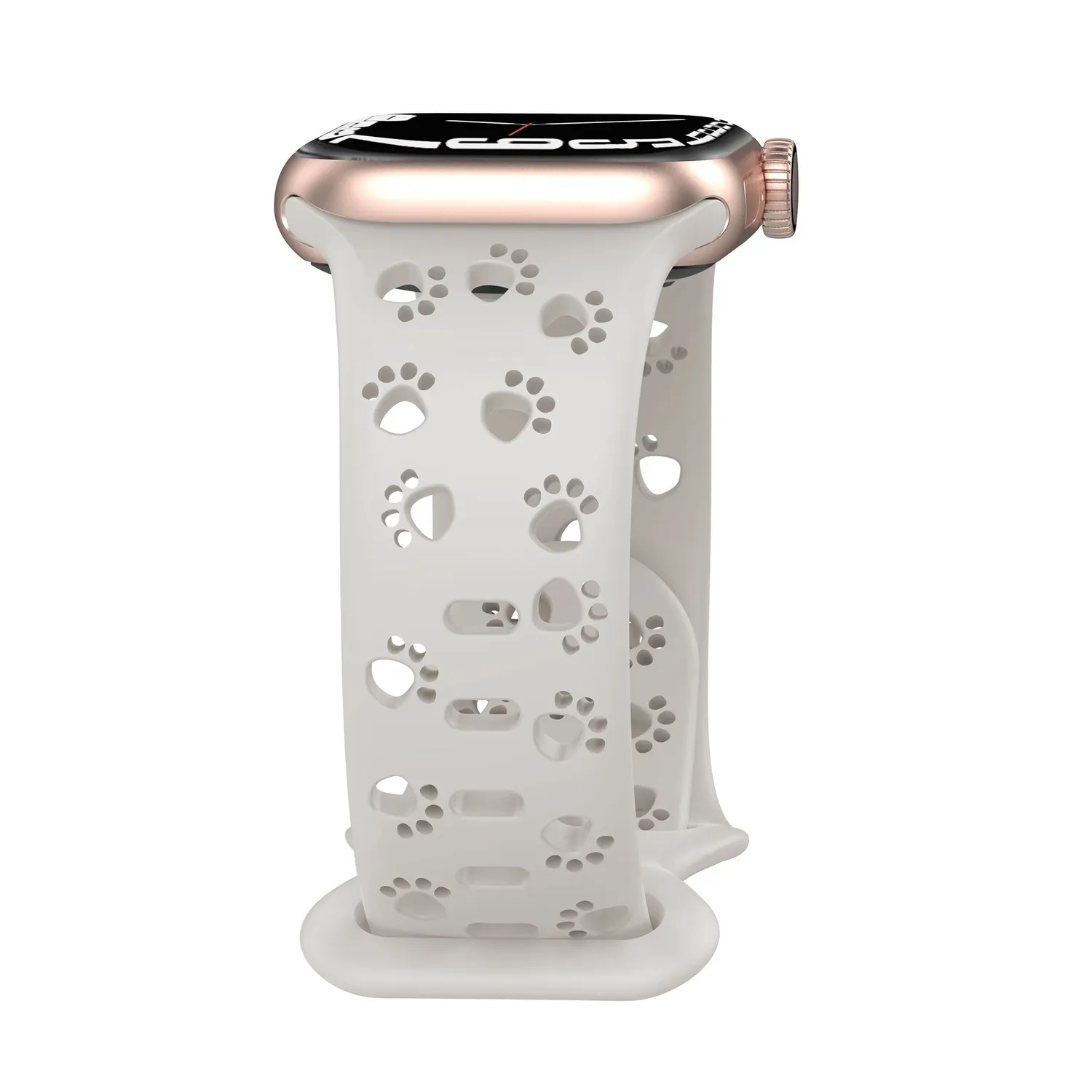 arktisband Paw Apple Watch Armband Khaki Silikon