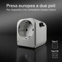 SBS Universal Reiseadapter 2500W 2x USB-A UK US AU