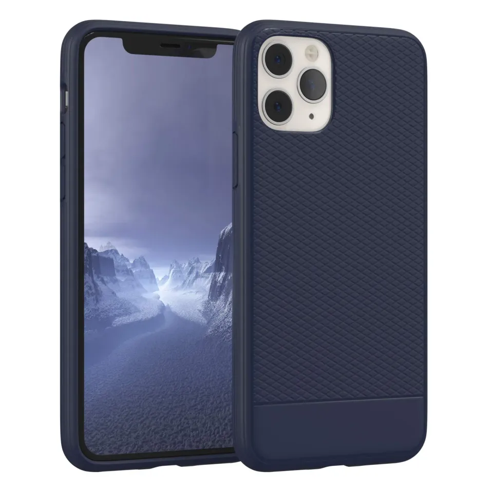 EAZY CASE iPhone 11 Pro Silikonhülle Dunkelblau dünn
