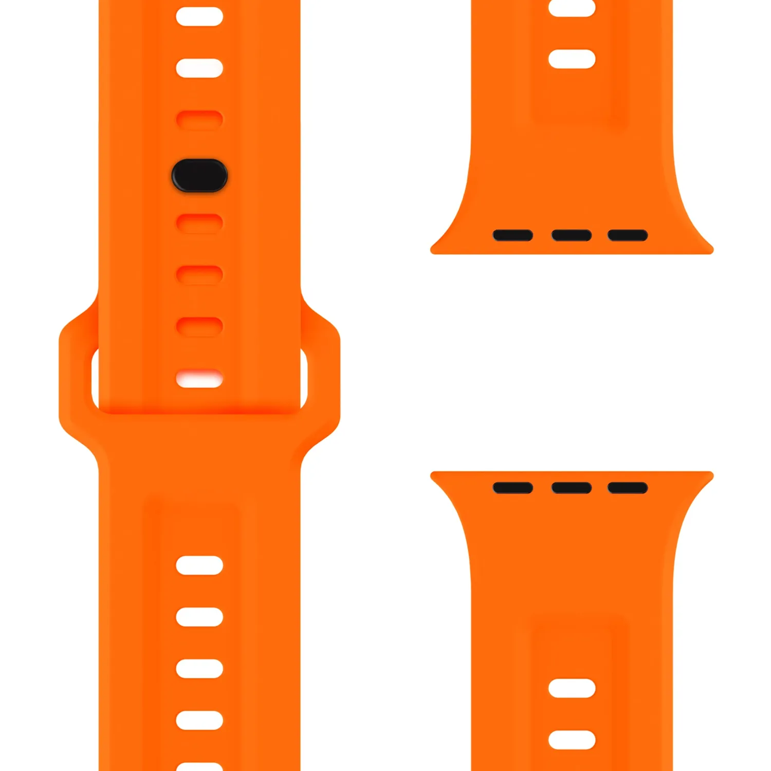 arktisband Sweat FKM Sportarmband Orange 44mm elastisch