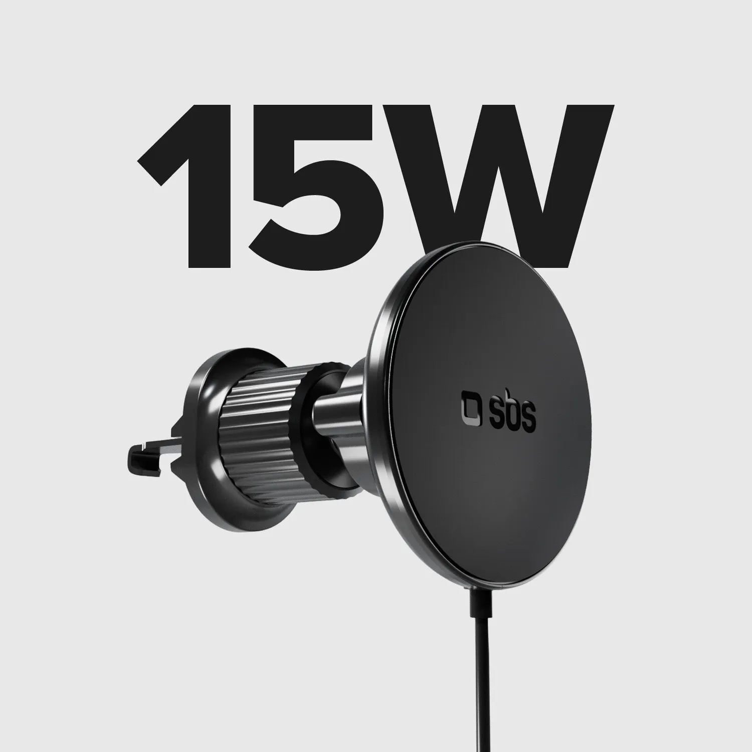 SBS MagSafe Autohalterung Lüftung 15W Wireless Schwarz