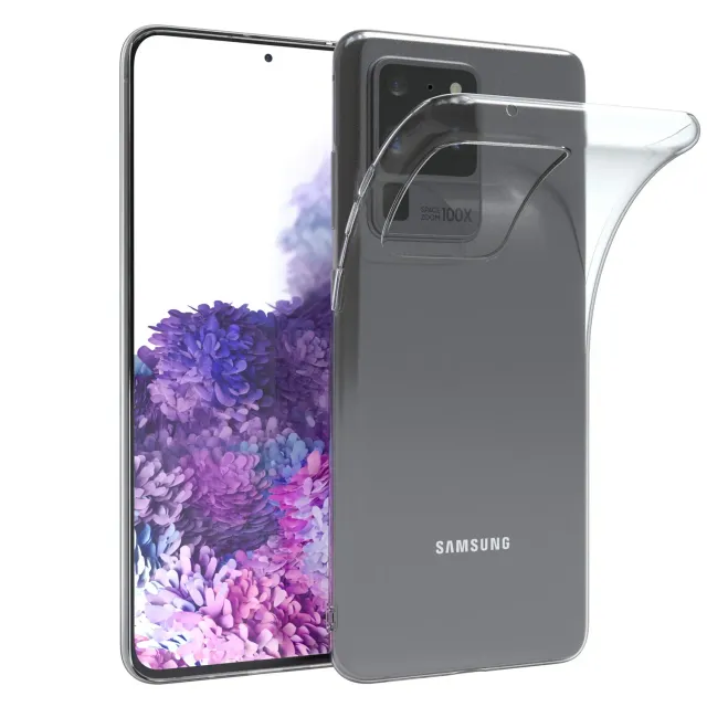 EAZY CASE Galaxy S20 Ultra Silikonhülle Transparent 0,8 mm