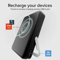 SBS Powerbank 10000 mAh kabellos MagSafe Ständer