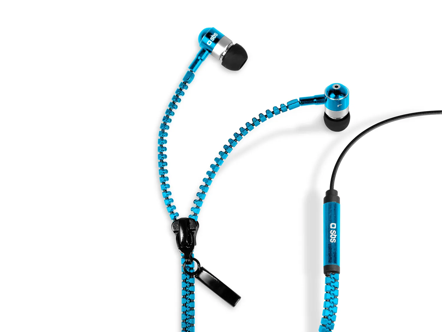 SBS Zip Stereo Kopfhörer 3,5 mm mit Mikro schwarz