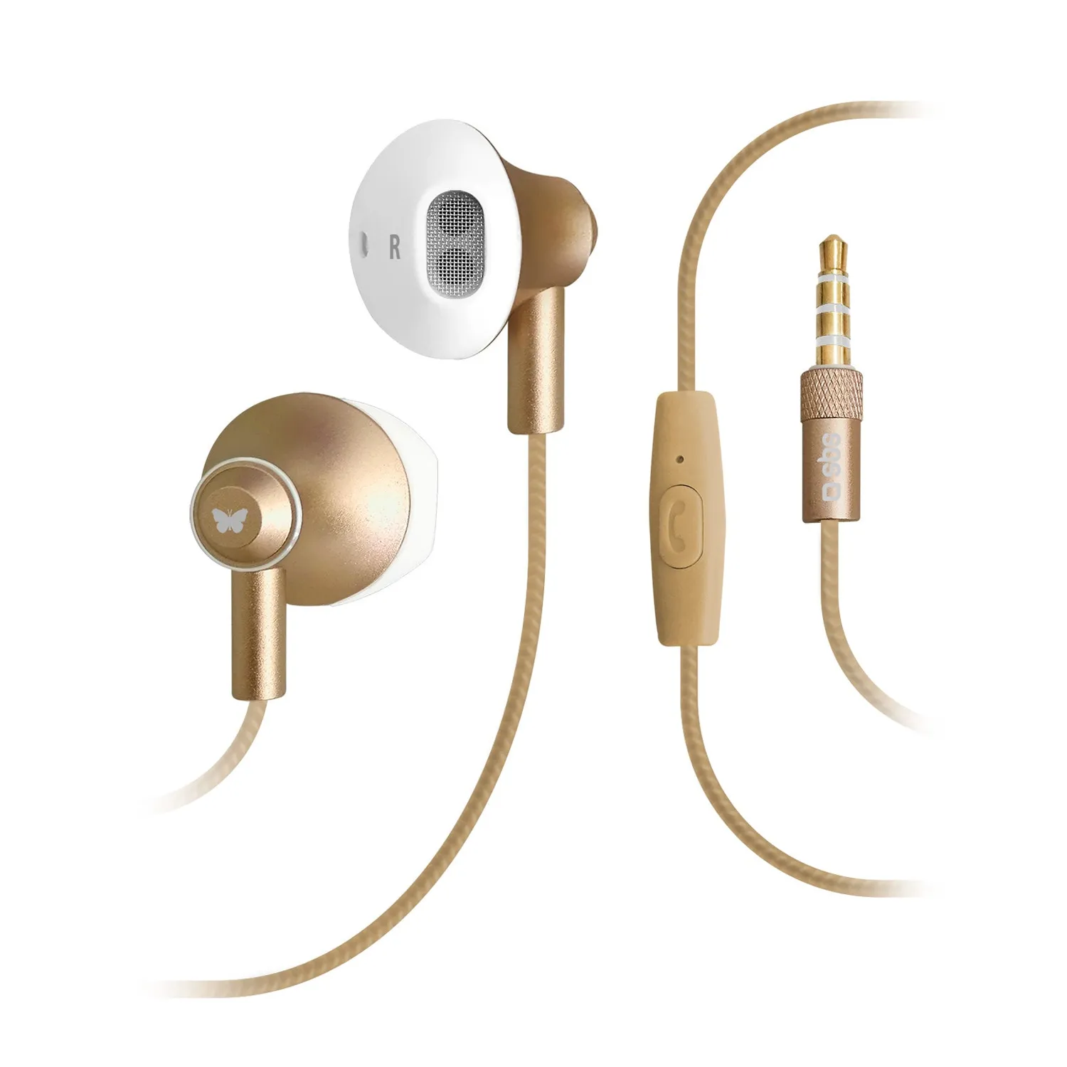 SBS Shiny Kabel-Kopfhörer Stereo Gold 3,5mm