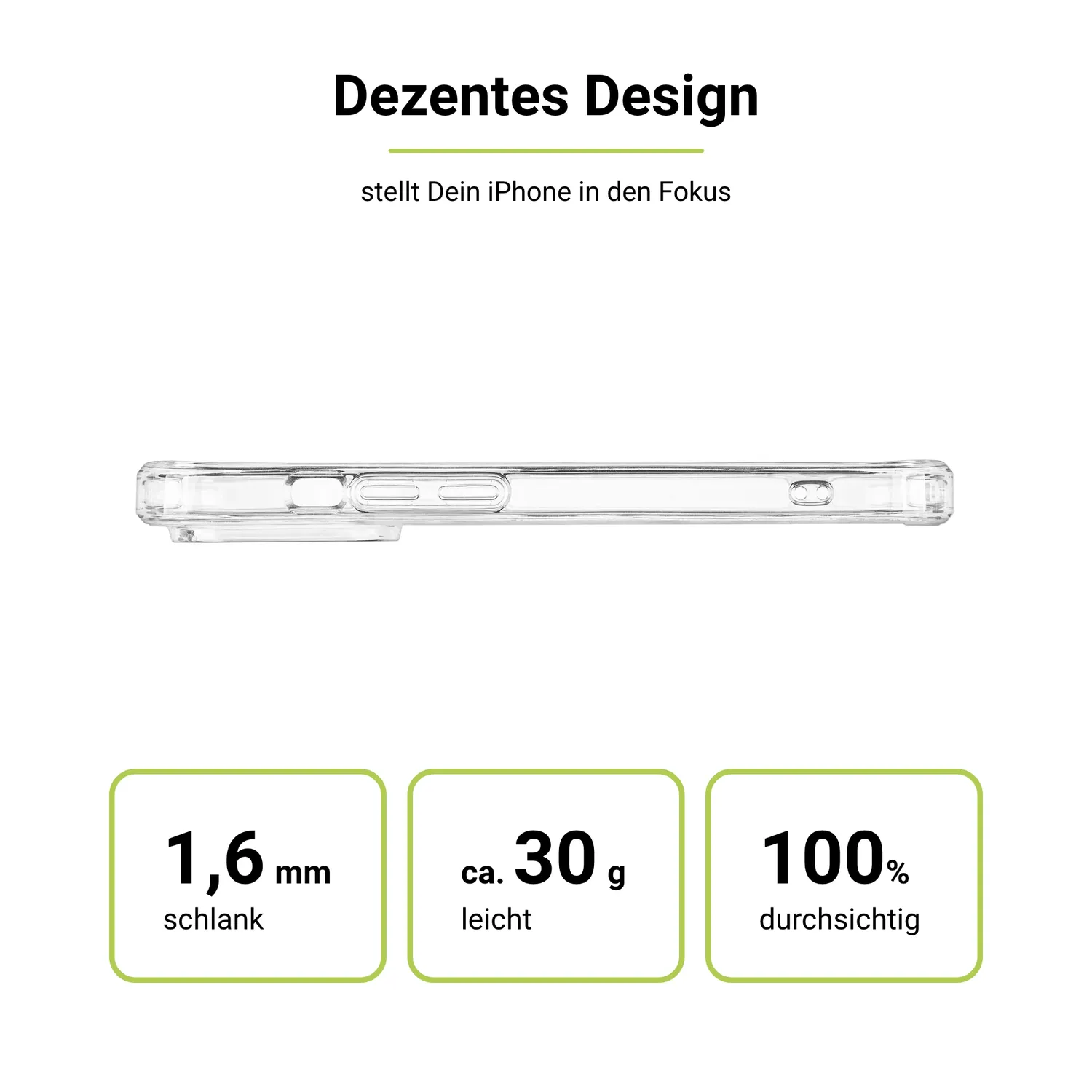 Artwizz ClearClip+Charge iPhone 15 Pro MagSafe-Hülle klar