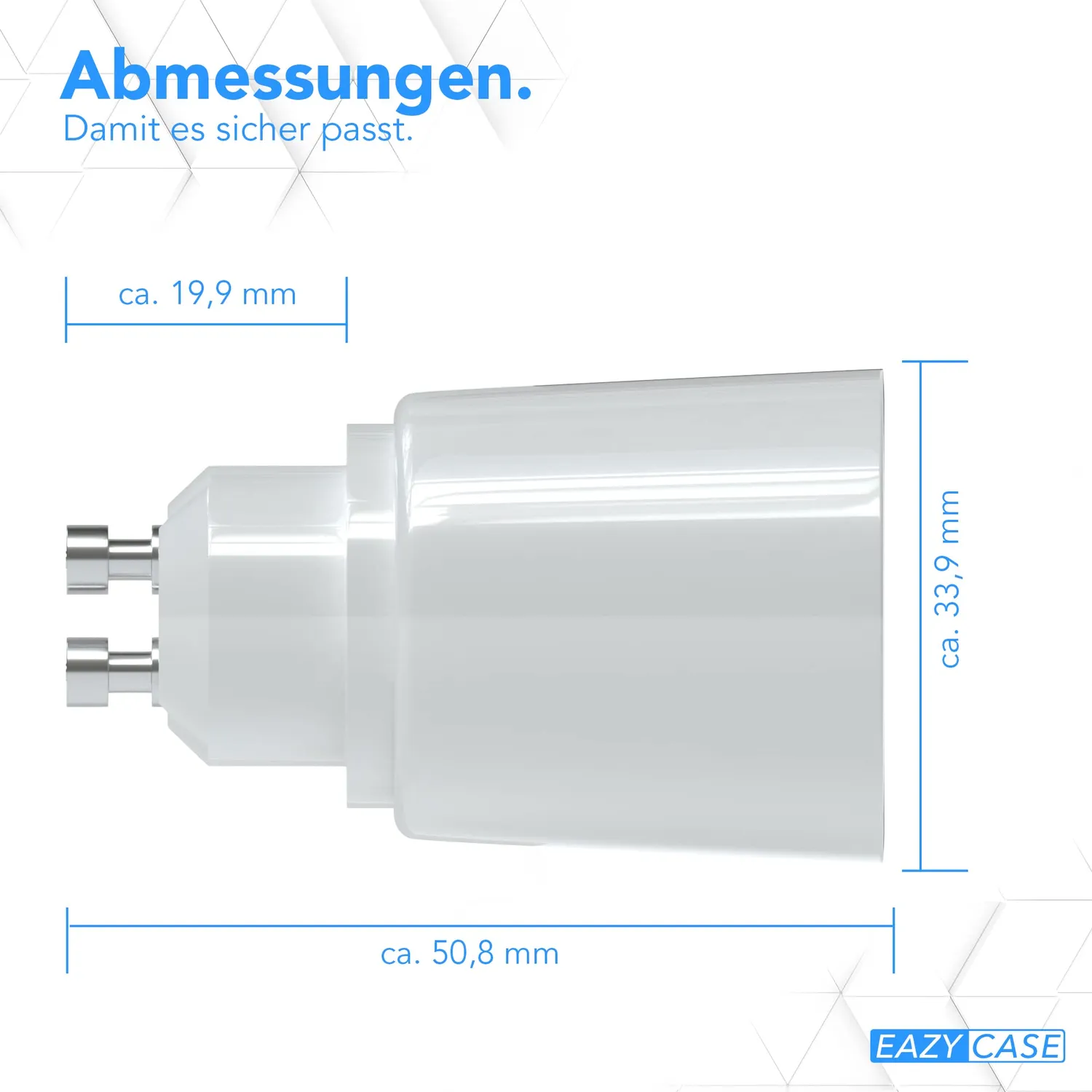 EAZY CASE GU10 auf E27 Lampenadapter weiß 4er Pack