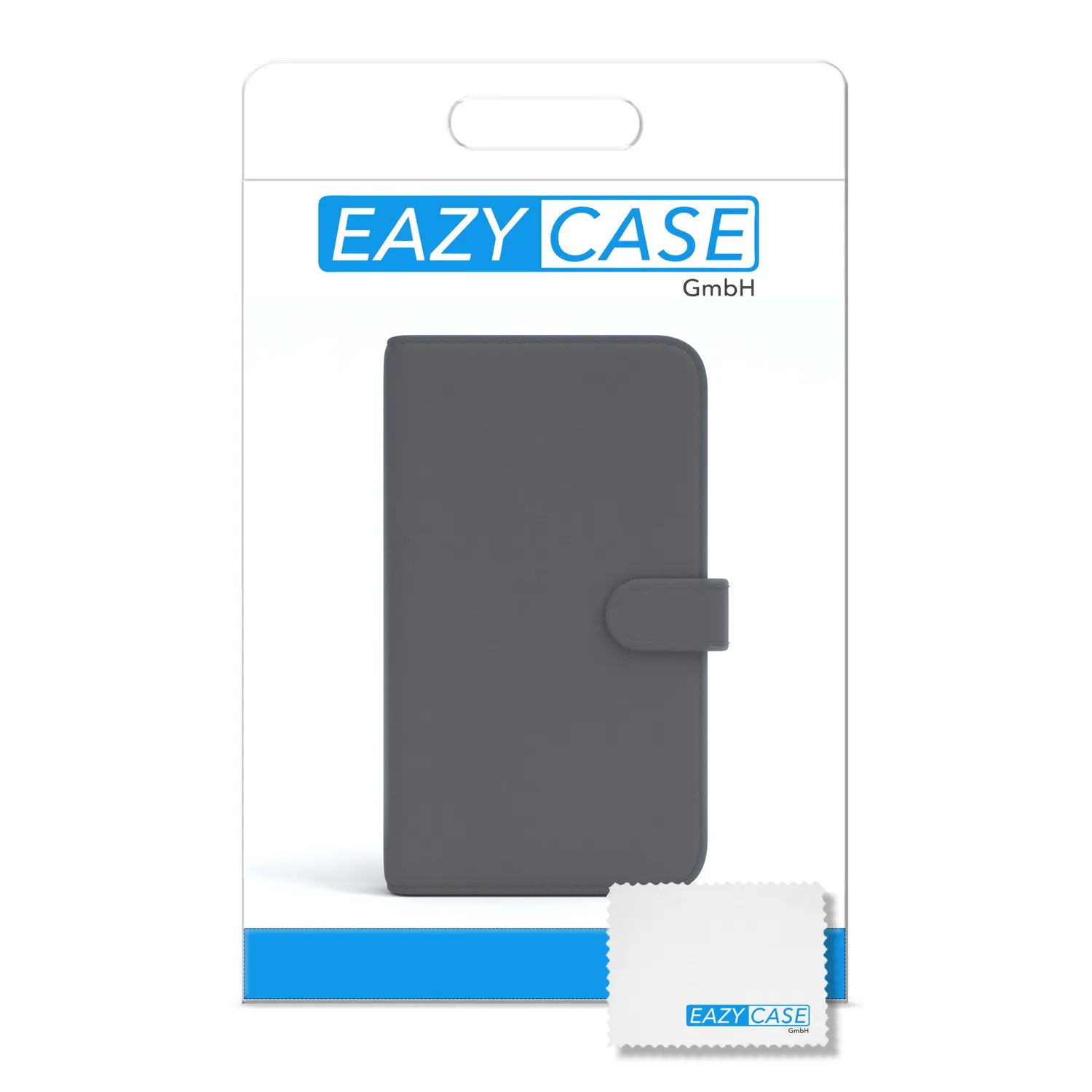 EAZY CASE iPhone 7 Plus 8 Plus Klapphülle Anthrazit Book