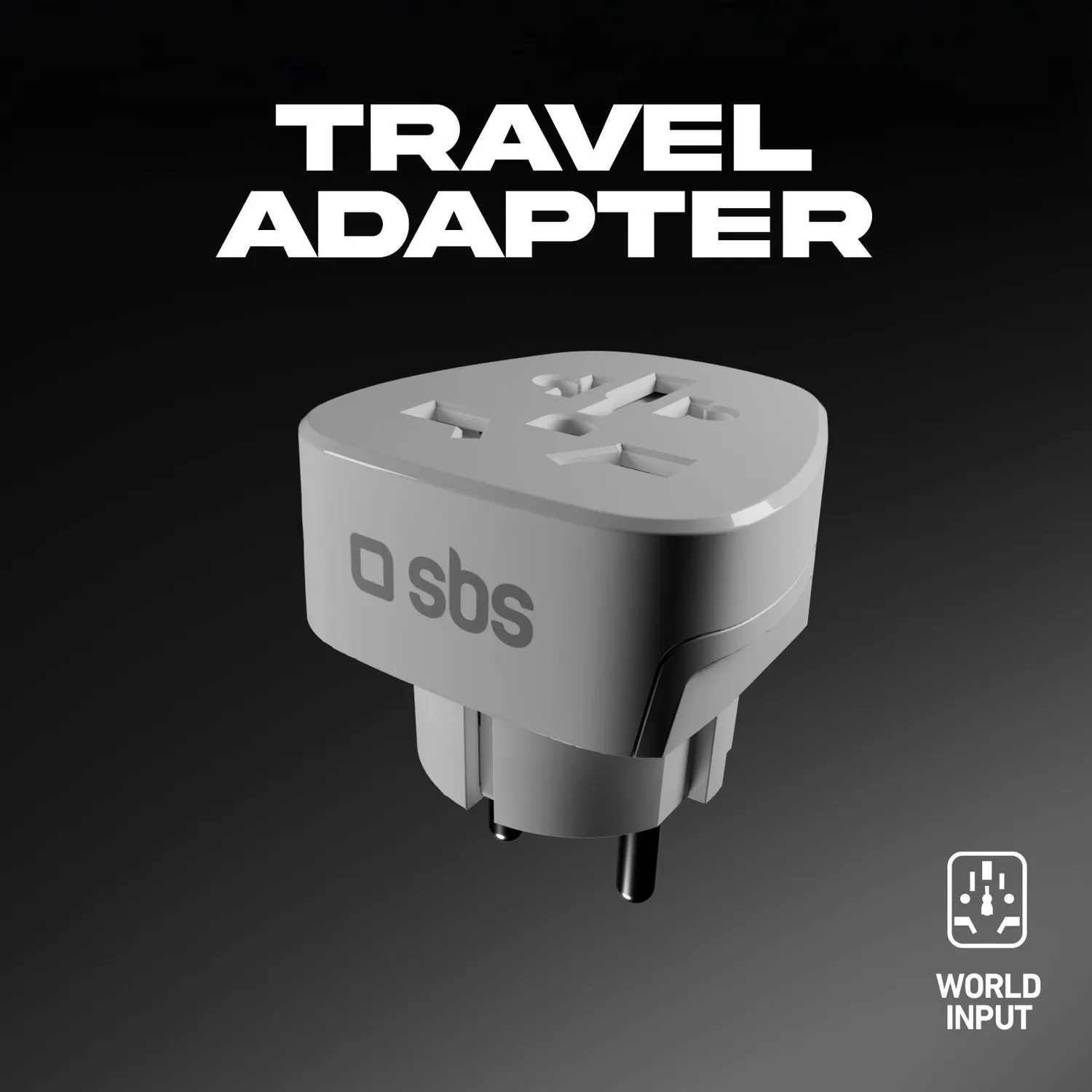 SBS Universal Reiseadapter Schuko 2500W kompakt
