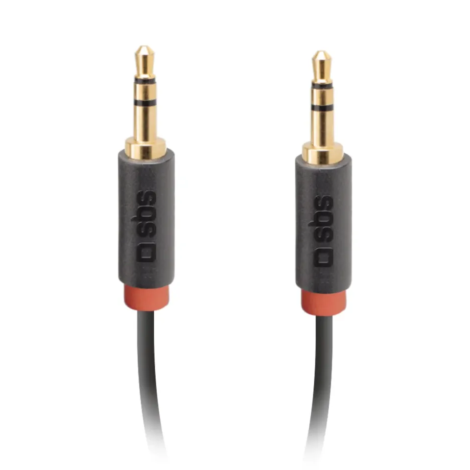 SBS Aux-Kabel 3,5mm Stereo 150cm vergoldet
