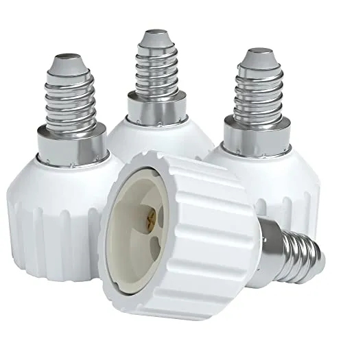 EAZY CASE E14 auf GU10 Adapter Weiß 4er Set LED
