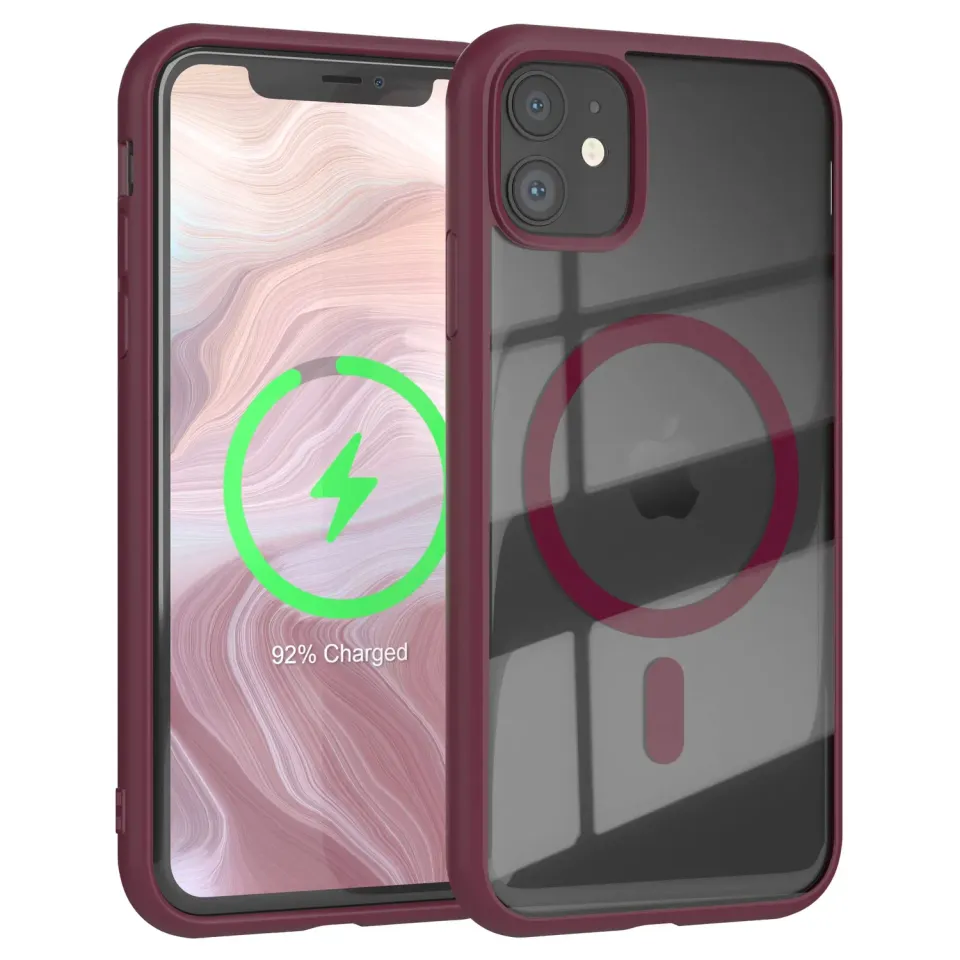 EAZY CASE Crystal iPhone 11 Hülle Beere MagSafe