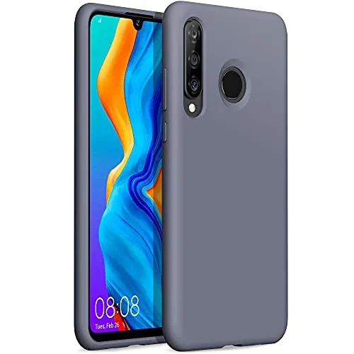 YATWIN P30 Lite Silikonhülle Huawei Grau Mikrofaser