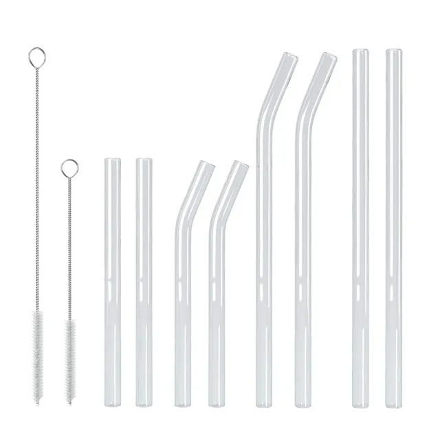 EAZY CASE Glas-Strohhalme 8er Set mit Bürsten
