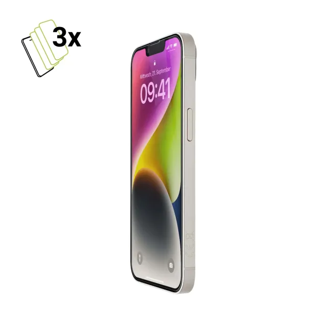 Artwizz SecondDisplay iPhone 16e 14 13 Panzerglas 3er Pack 9H