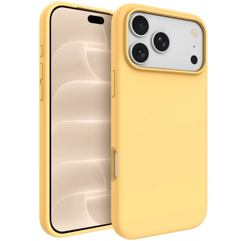 arktis iPhone 18 Pro Max Silikon Case MagSafe Zitronengelb