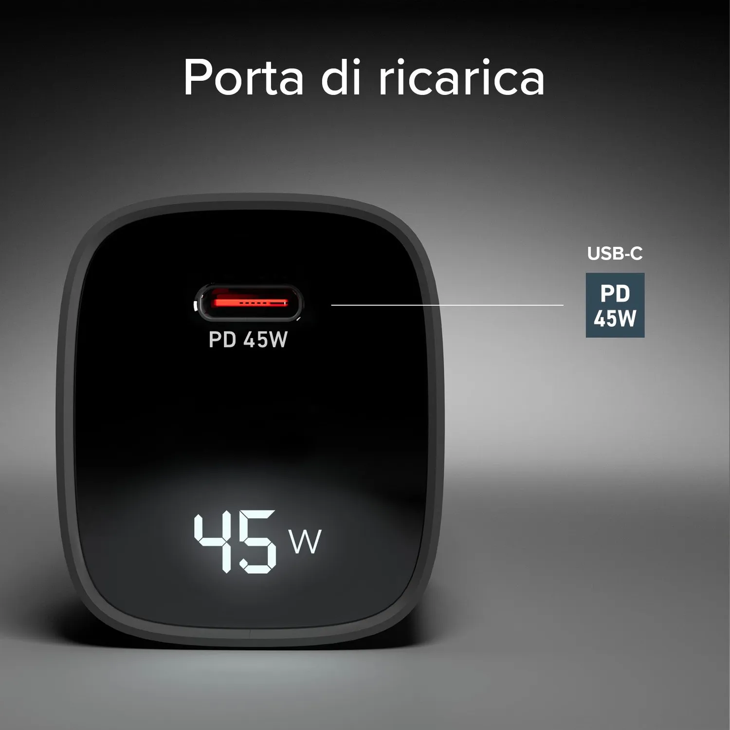SBS Go Power Ladegerät 45 Watt GaN mit Display PD