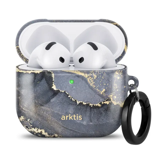 arktis AirPods 4 Hülle Dusty Marble Polycarbonat